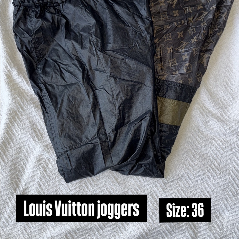 Louis Vuitton Black Joggers Shiny Technical Fabric